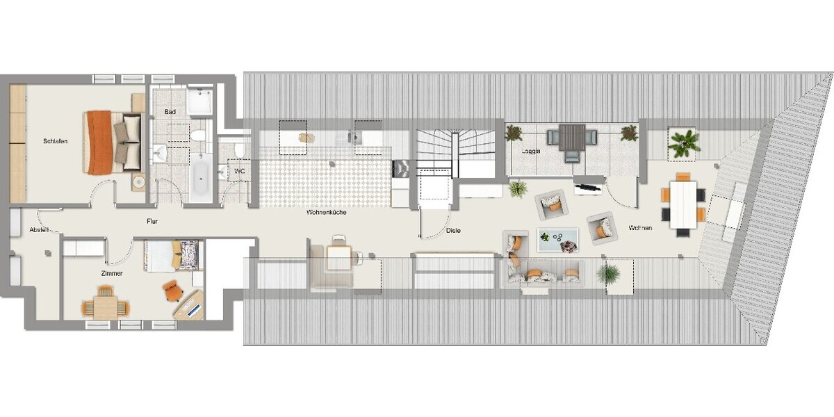 albero:) mittendrin statt nur dabei - Dachgeschoßwohnung Seligenstadt | Angebot:25413703