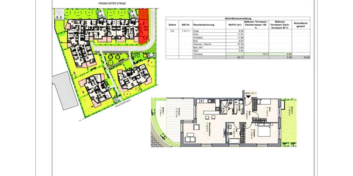 Erdgeschoßwohnung Bad Nauheim - 3 Zimmer, 92 m&sup2;, 2.000&euro; | Angebot:26448992