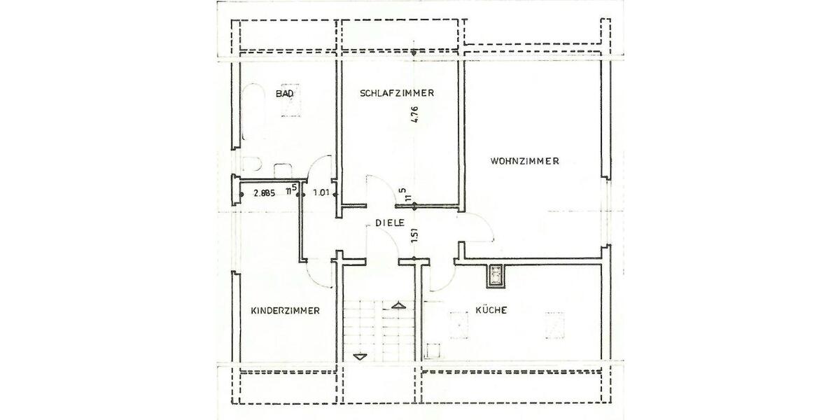 Dachgeschoßwohnung Dietzenbach - 2 Zimmer, 95 m&sup2;, 1.250&euro; | Angebot:27572371