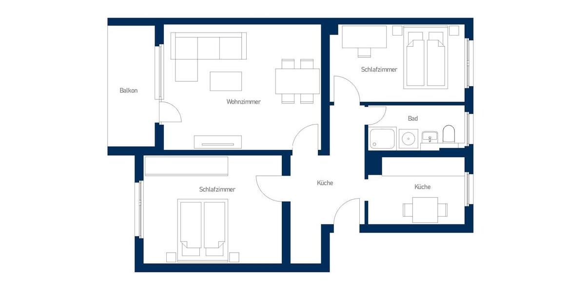 Etagenwohnung Frankfurt am Main Ginnheim - 3 Zimmer, 67 m&sup2;, 1.407&euro; | Angebot:25892505