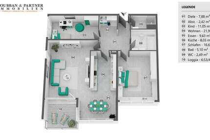 Wohnung Dietzenbach - 3.5 Zimmer, 87 m&sup2;, 249.000&euro; | Angebot:25976701