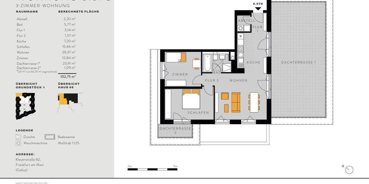 Etagenwohnung Frankfurt Gallus - 3 Zimmer, 102 m&sup2;, 699.000&euro; | Angebot:25702233
