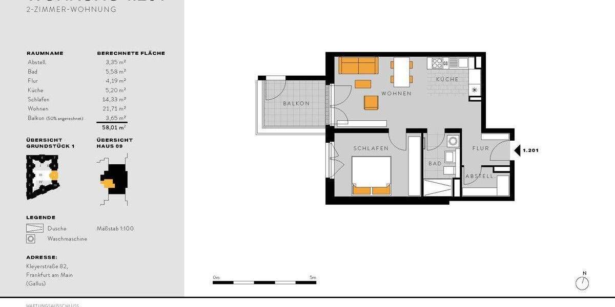 Etagenwohnung Frankfurt am Main Gallus - 2 Zimmer, 58 m&sup2;, 464.900&euro; | Angebot:25780362
