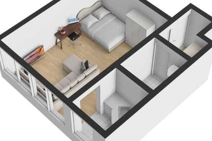 Wohnung Neu-Isenburg Isenburg - 1 Zimmer, 33 m&sup2;, 519&euro; | Angebot:26915860