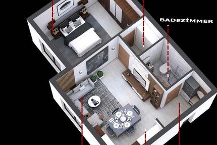 Wohnung Frankfurt am Main Nied - 2 Zimmer, 52 m&sup2;, 900&euro; | Angebot:26047260