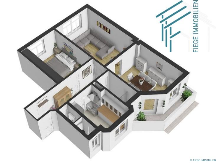 Etagenwohnung Offenbach am Main Buchrain - 3 Zimmer, 90 m&sup2;, 1.025&euro; | Angebot:26336728