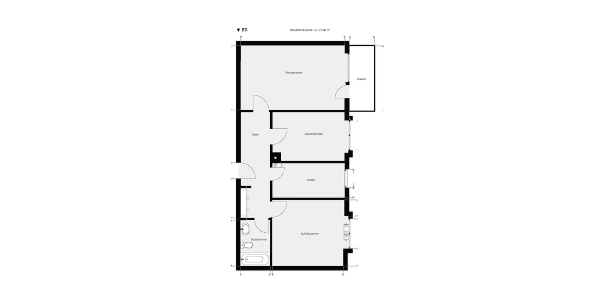 Etagenwohnung Maintal - 3 Zimmer, 75 m&sup2;, 249.000&euro; | Angebot:25234934