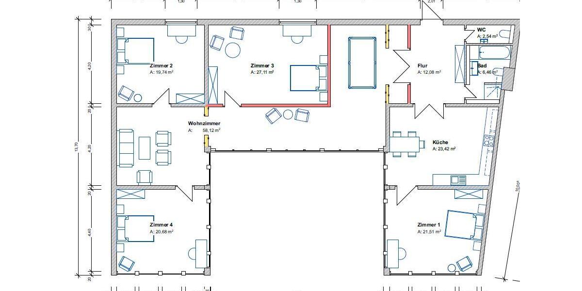 Einfamilienhaus Offenbach am Main - 5 Zimmer, 200 m&sup2;, 2.300&euro; | Angebot:25807440