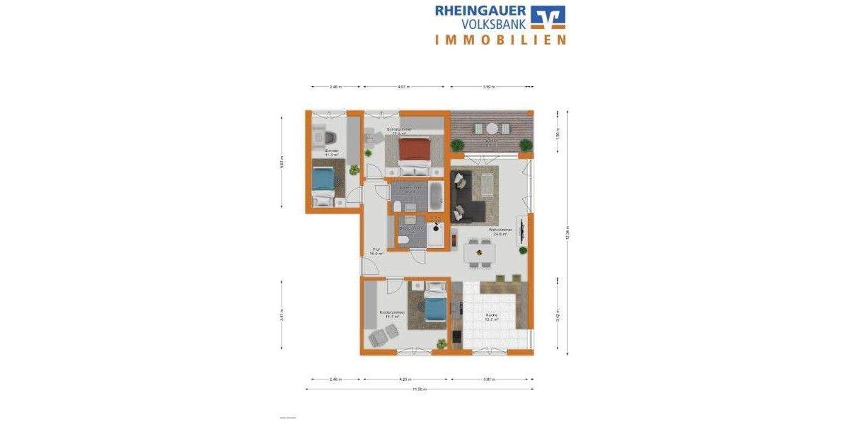 Etagenwohnung Frankfurt am Main Bockenheim - 4 Zimmer, 96 m&sup2;, 675.000&euro; | Angebot:25746037