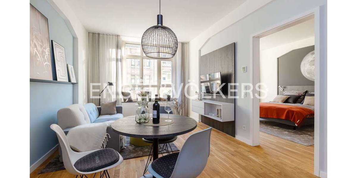 Etagenwohnung Frankfurt Innenstadt 1 - 2 Zimmer, 52 m&sup2;, 1.350&euro; | Angebot:23014383