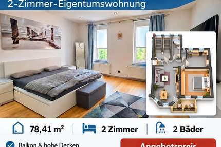 Wohnung Hanau Lamboy - 2 Zimmer, 79 m&sup2;, 269.000&euro; | Angebot:27497089