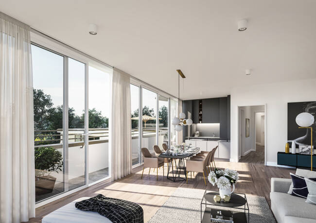 Etagenwohnung Frankfurt am Main Kalbach-Riedberg - 3 Zimmer, 95 m&sup2;, 885.500&euro; | Angebot:25704313