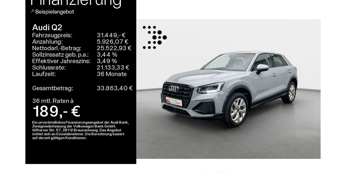 Audi Q2 19.300 km 30.999 &euro; Linsengericht 63589