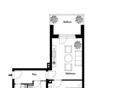 Wohnung Frankfurt am Main Heddernheim - 2 Zimmer, 51 m&sup2;, 800&euro; | Angebot:27714345