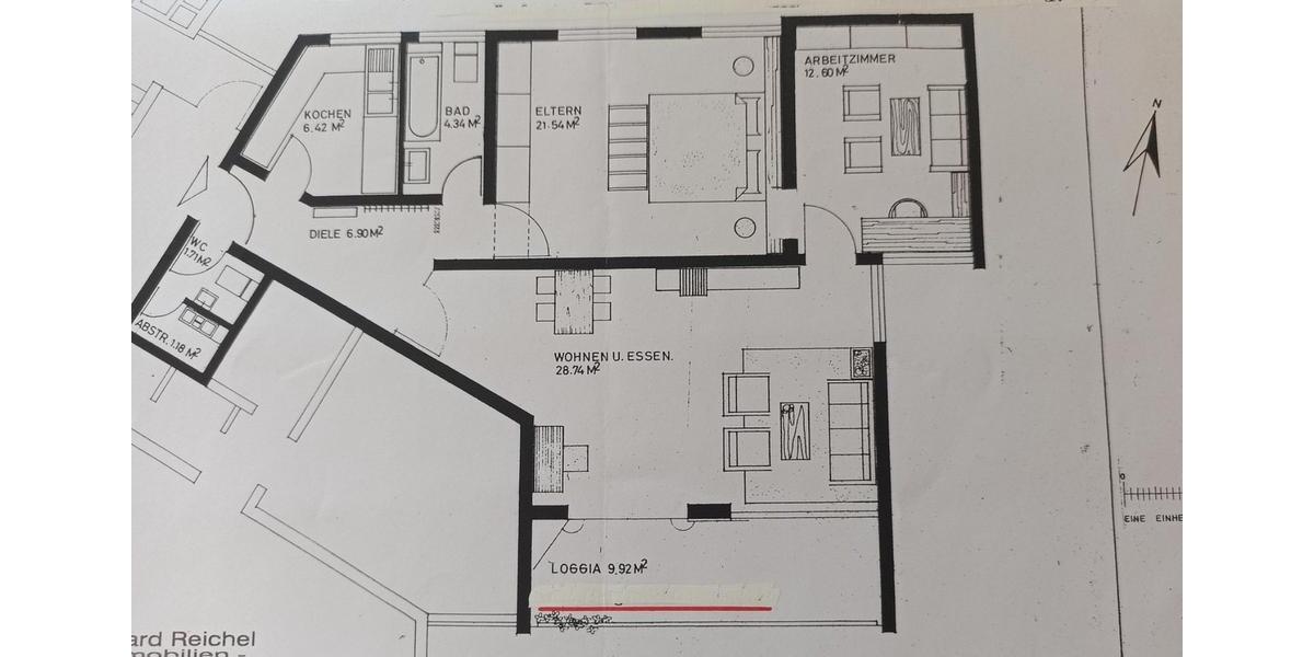 Etagenwohnung Bad Homburg vor der Höhe Gonzenheim - 3 Zimmer, 88 m&sup2;, 1.350&euro; | Angebot:25415160
