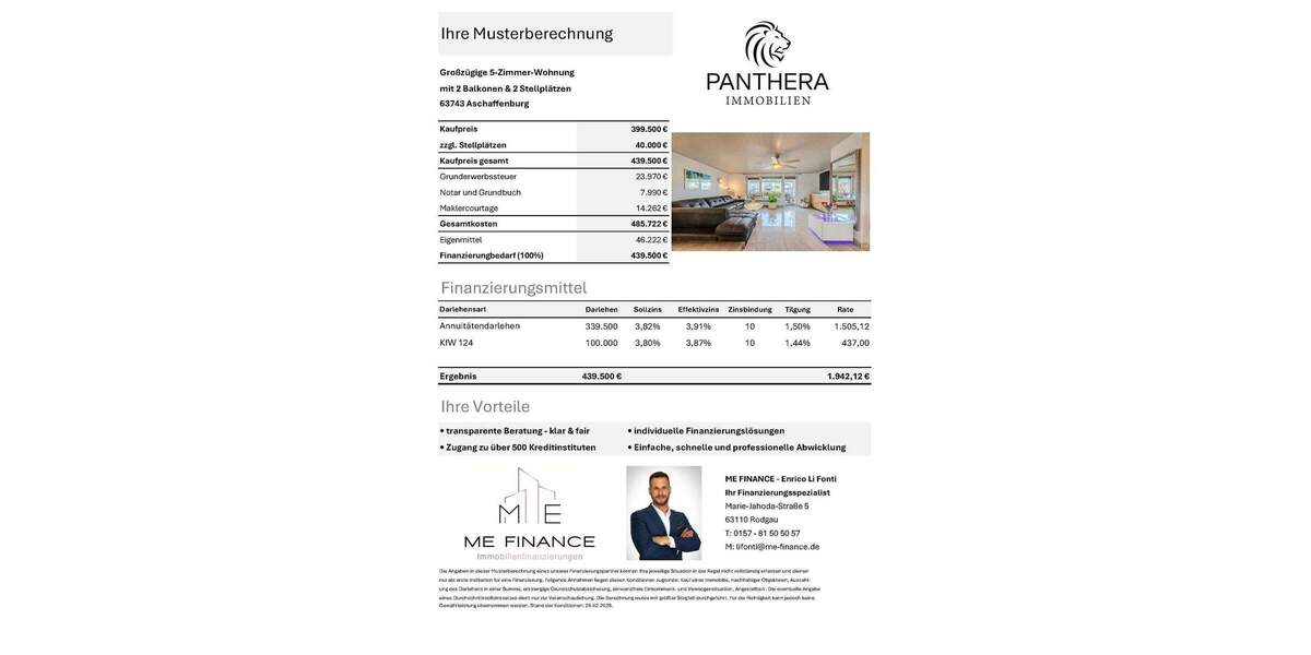 Etagenwohnung Aschaffenburg Schweinheim - 5 Zimmer, 116 m&sup2;, 399.500&euro; | Angebot:25690999