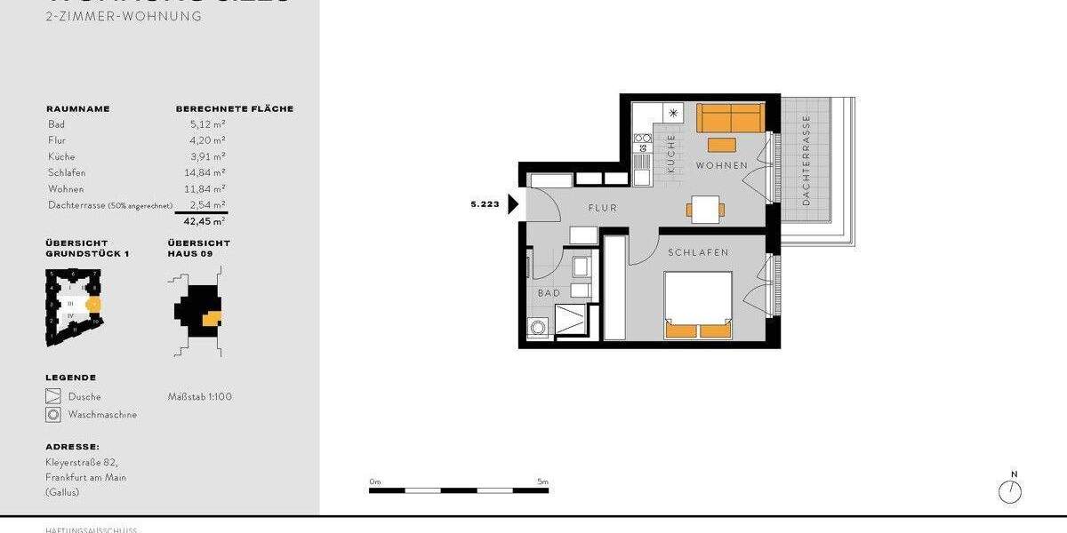 Etagenwohnung Frankfurt am Main Gallus - 2 Zimmer, 42 m&sup2;, 354.900&euro; | Angebot:25822347