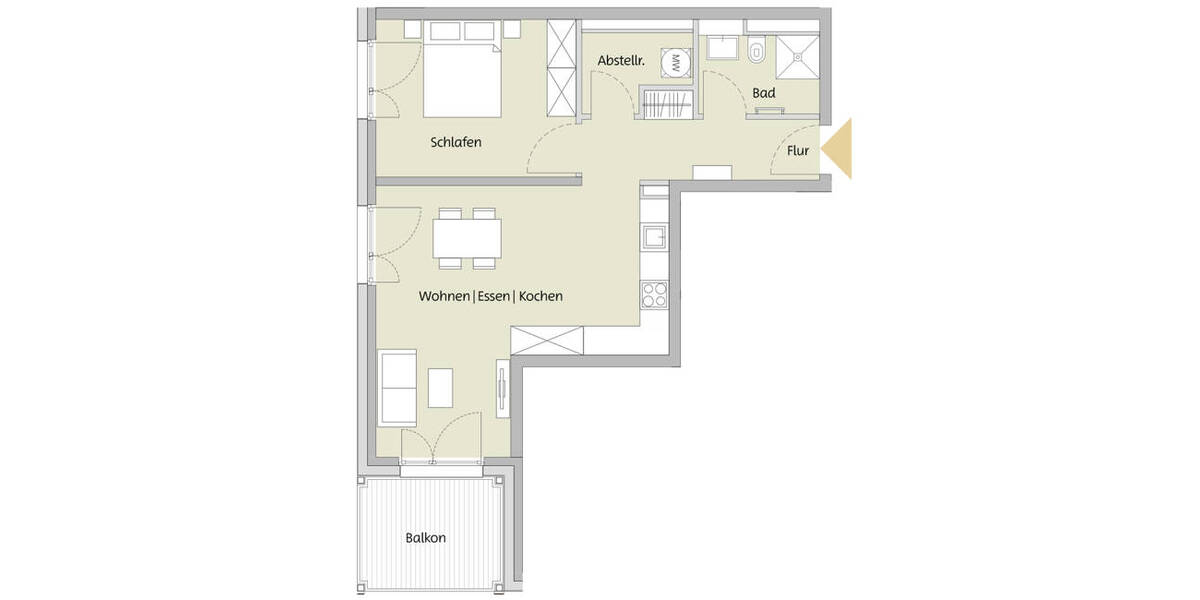 Etagenwohnung Niederdorfelden - 2 Zimmer, 57 m&sup2;, 337.900&euro; | Angebot:25802315