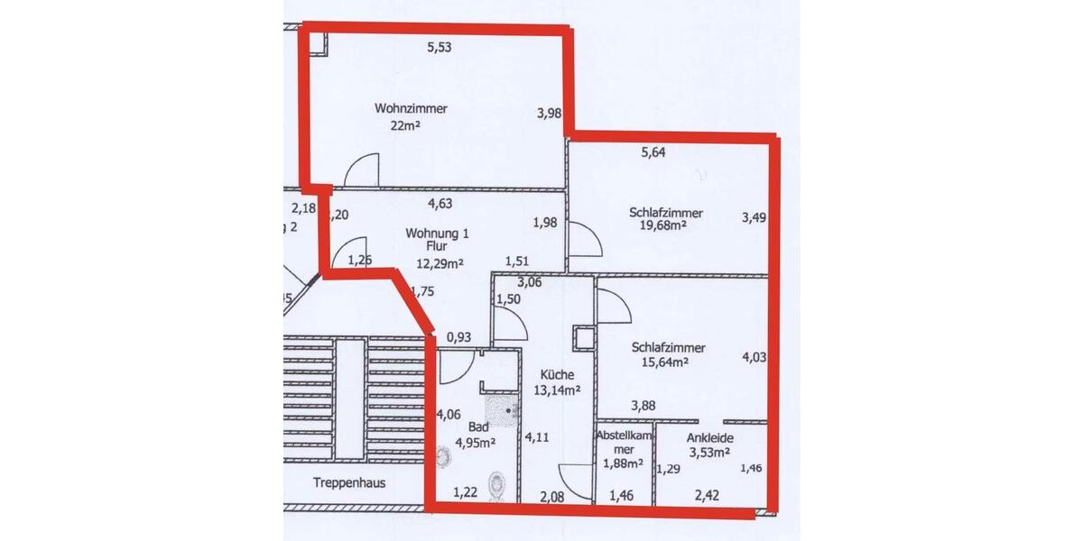 Hochparterre Aschaffenburg Österreicher Kolonie - 3 Zimmer, 94 m&sup2;, 1.310&euro; | Angebot:26491274