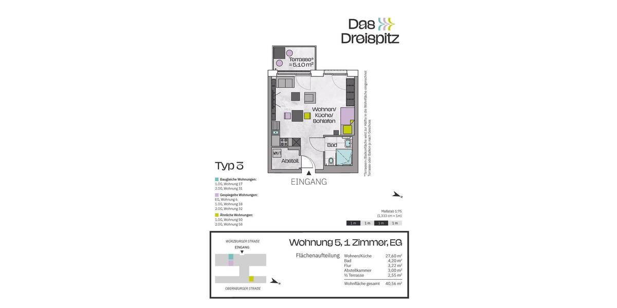 Etagenwohnung Stockstadt am Main - 3 Zimmer, 84 m&sup2;, 416.600&euro; | Angebot:25683655