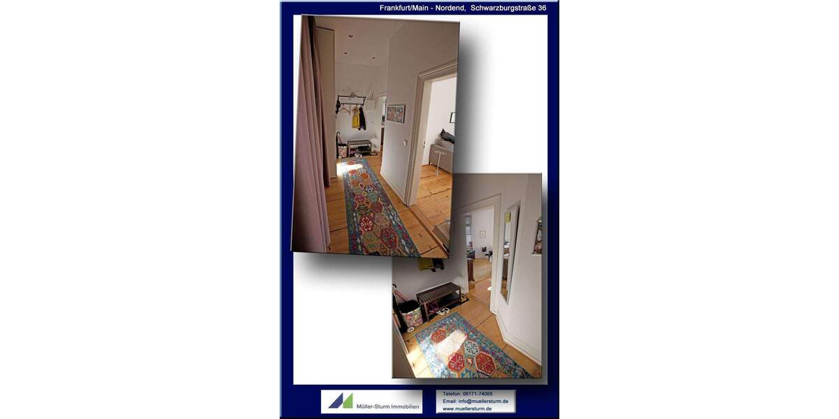 Etagenwohnung Frankfurt am Main Nordend-Ost - 3 Zimmer, 80 m&sup2;, 650.000&euro; | Angebot:25770338