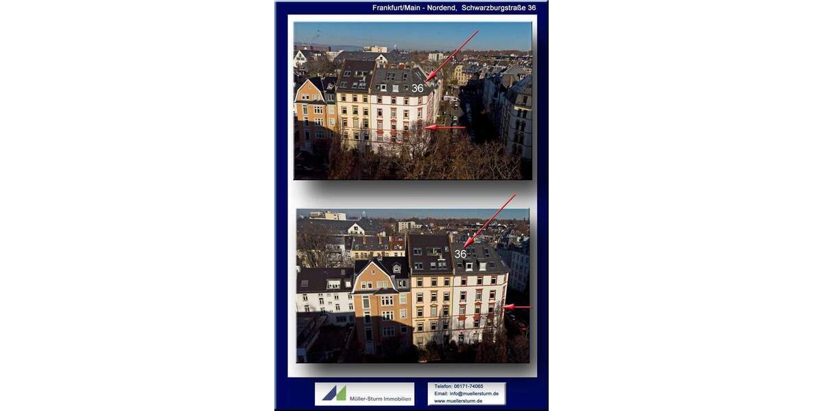 Etagenwohnung Frankfurt am Main Nordend-Ost - 3 Zimmer, 80 m&sup2;, 650.000&euro; | Angebot:25770338