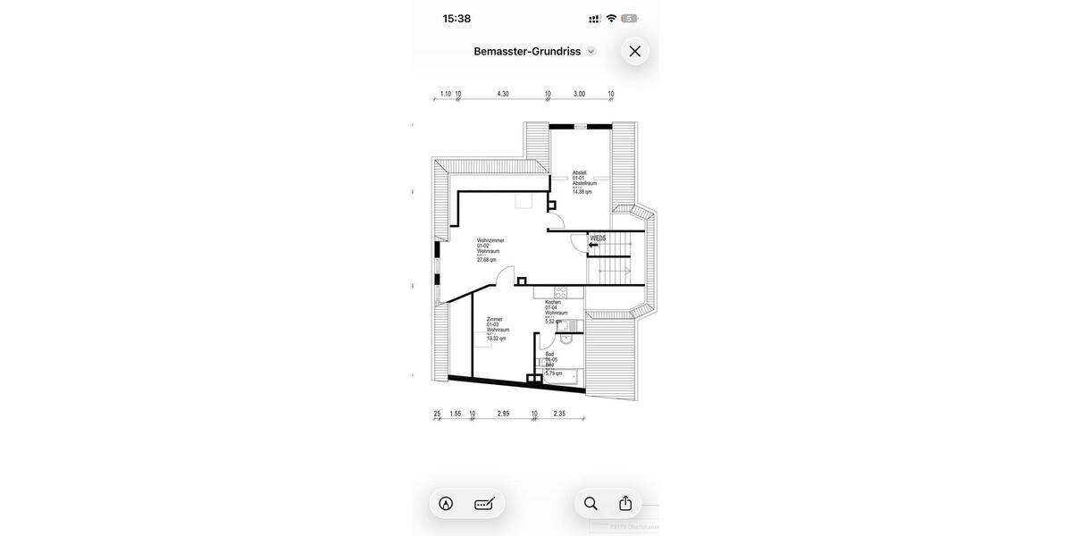 Dachgeschoßwohnung Obertshausen - 2 Zimmer, 55 m&sup2;, 830&euro; | Angebot:27628504