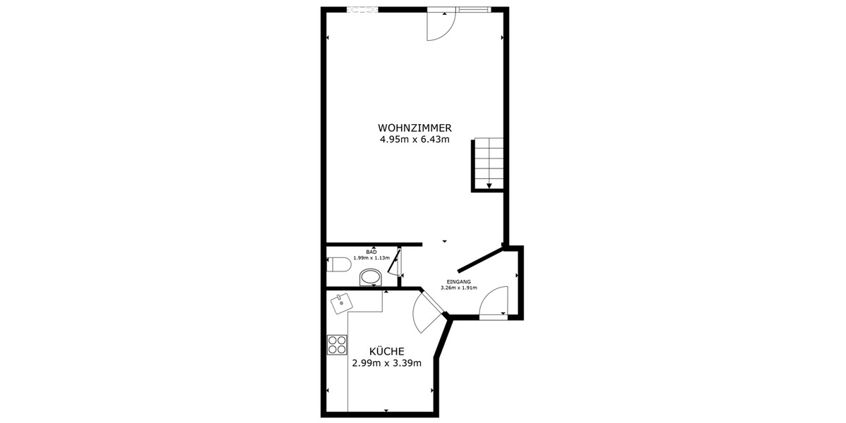 Etagenwohnung Dreieich Offenthal - 2 Zimmer, 66 m&sup2;, 260.000&euro; | Angebot:25708126