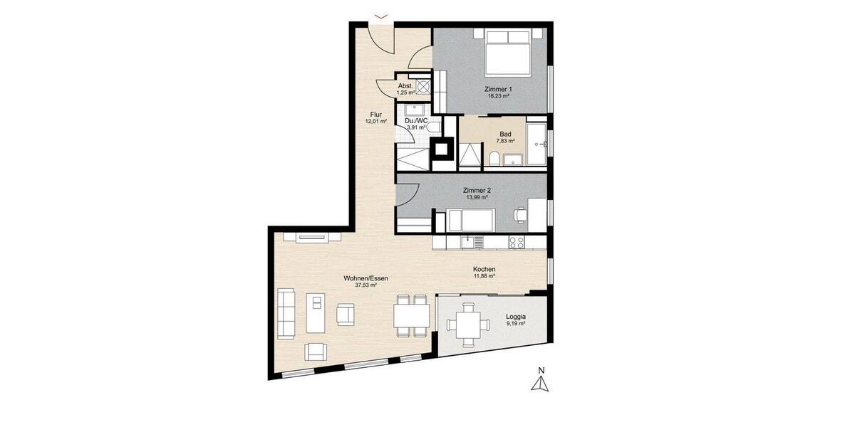 Etagenwohnung Frankfurt am Main Bockenheim - 3 Zimmer, 111 m&sup2;, 730.000&euro; | Angebot:26888163