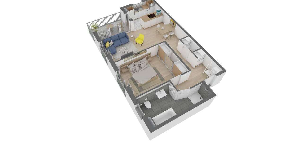 Etagenwohnung Offenbach Waldhof - 2.5 Zimmer, 65 m&sup2;, 356.920&euro; | Angebot:24637249