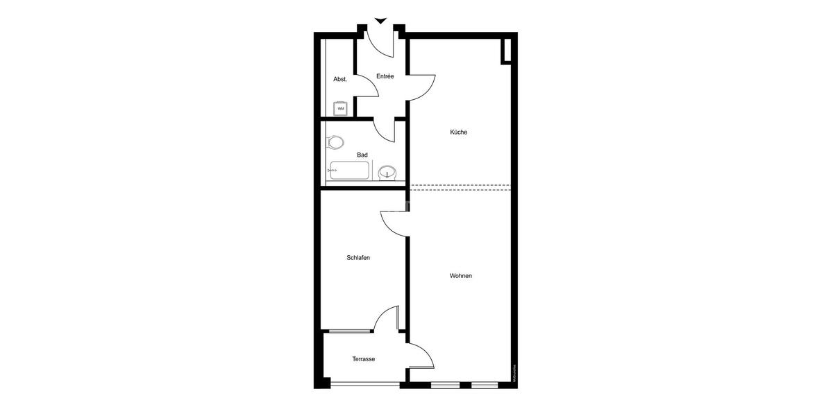 Etagenwohnung Frankfurt am Main Innenstadt - 2 Zimmer, 69 m&sup2;, 1.650&euro; | Angebot:24444638
