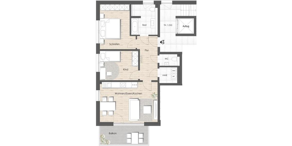 Etagenwohnung Bad Vilbel - 3 Zimmer, 82 m&sup2;, 1.550&euro; | Angebot:21568528