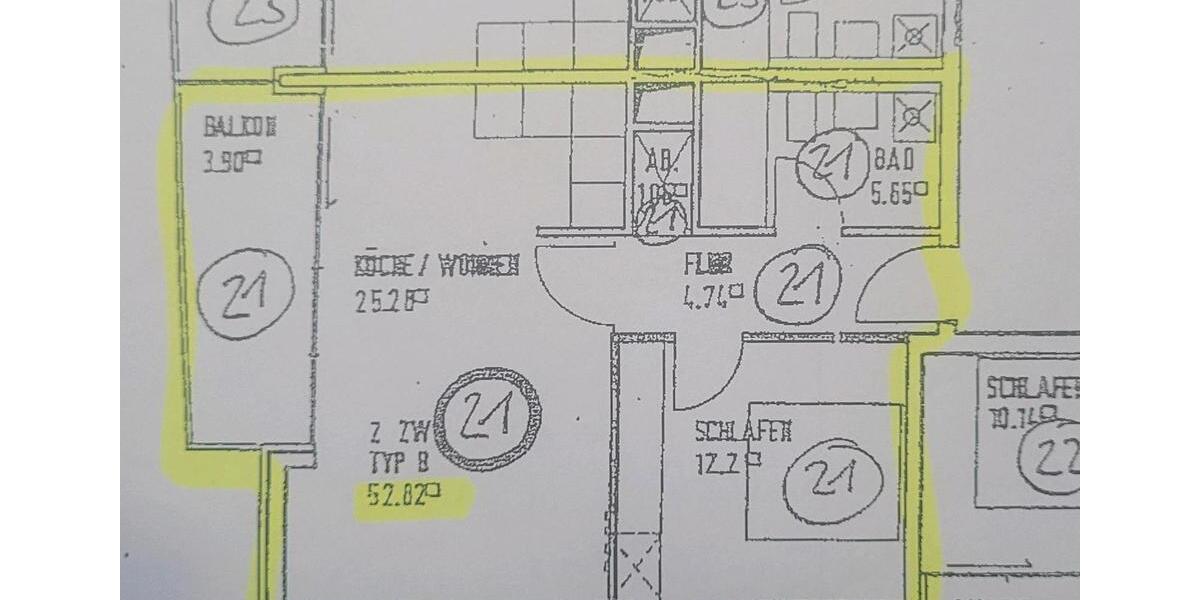 Etagenwohnung Frankfurt am Main Sachsenhausen Süd - 2 Zimmer, 53 m&sup2;, 364.000&euro; | Angebot:25426760