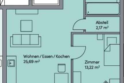 Wohnung Frankfurt Unterliederbach - 2 Zimmer, 58 m&sup2;, 387.000&euro; | Angebot:23519205