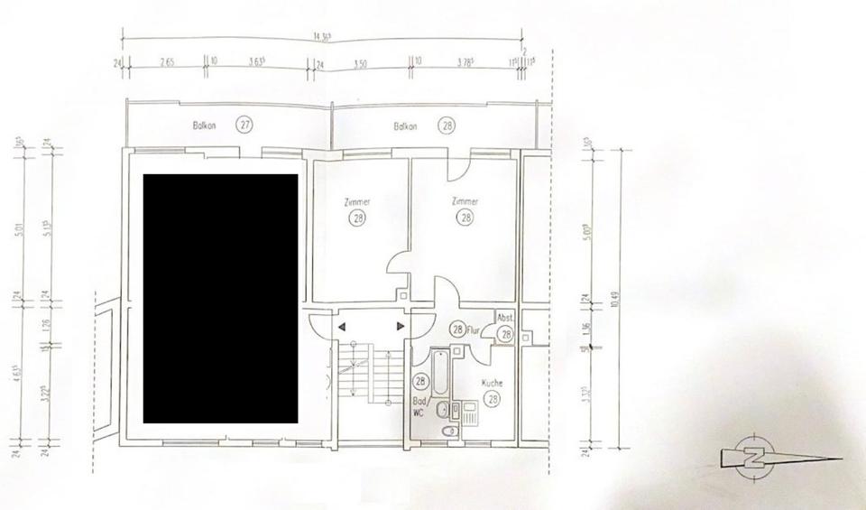 Etagenwohnung Frankfurt am Main Niederrad - 2 Zimmer, 56 m&sup2;, 268.000&euro; | Angebot:25960404