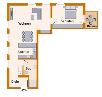 Etagenwohnung Hanau Großauheim - 2 Zimmer, 87 m&sup2;, 1.500&euro; | Angebot:26338102