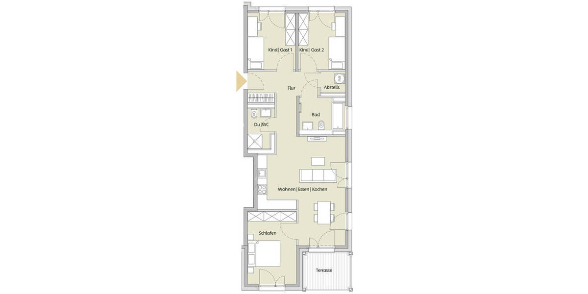 Etagenwohnung Niederdorfelden - 4 Zimmer, 89 m&sup2;, 508.900&euro; | Angebot:25744960