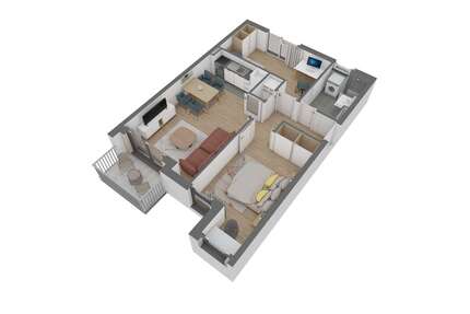 Wohnung Offenbach am Main Bürgel - 3 Zimmer, 57 m&sup2;, 319.680&euro; | Angebot:26835206