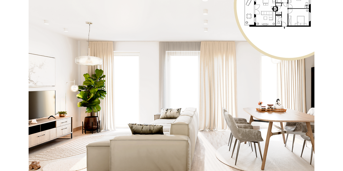 Etagenwohnung Egelsbach - 3 Zimmer, 82 m&sup2;, 429.000&euro; | Angebot:23668949