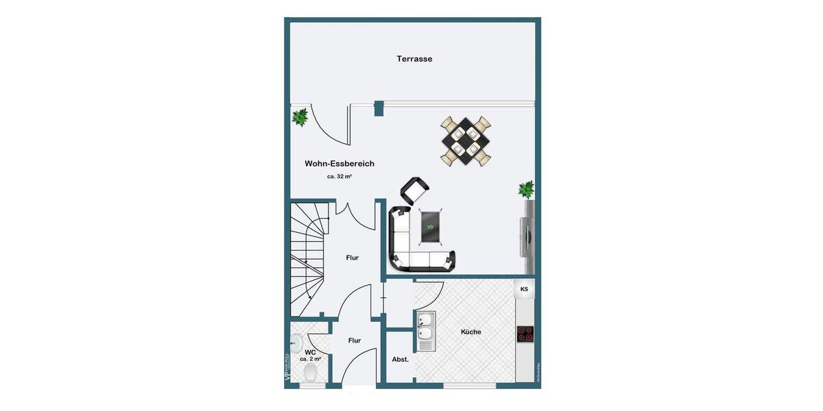 Reihenmittelhaus Frankfurt am Main Niederursel - 4 Zimmer, 125 m&sup2;, 645.000&euro; | Angebot:25769237