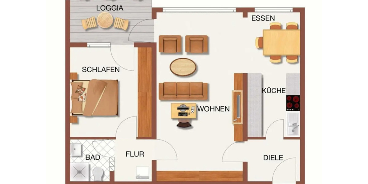 Etagenwohnung Bad Homburg vor der Höhe Gonzenheim - 2.5 Zimmer, 67 m&sup2;, 1.140&euro; | Angebot:25568228