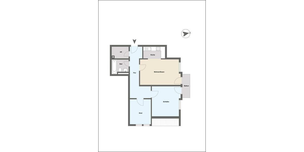 Etagenwohnung Mainaschaff - 3 Zimmer, 93 m&sup2;, 1.120&euro; | Angebot:23647760
