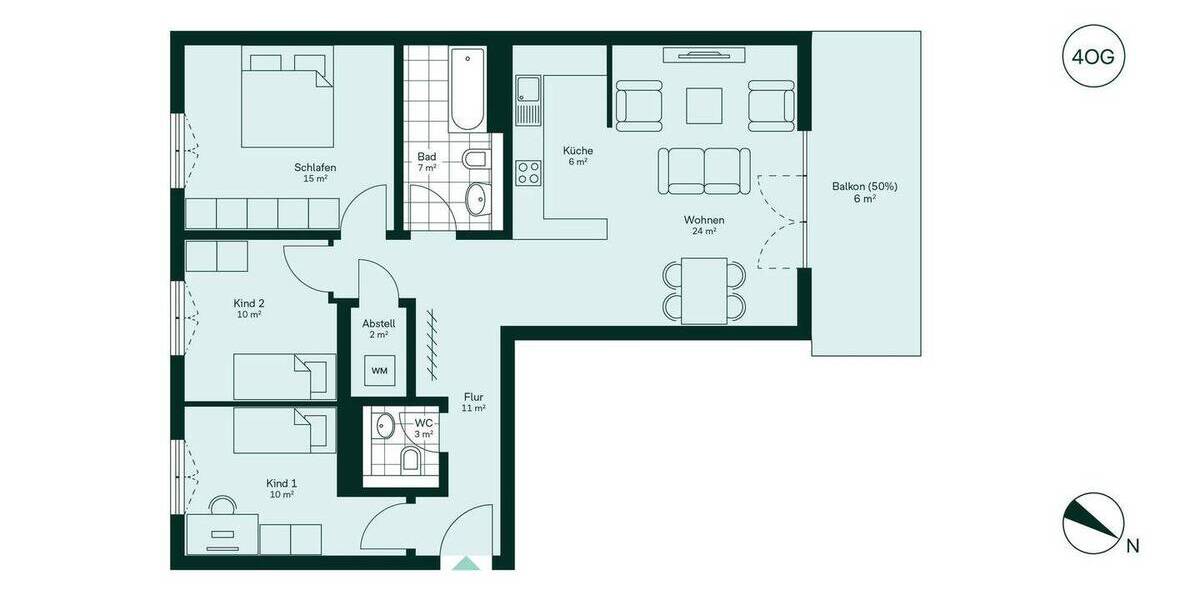 Etagenwohnung Langen Nordend - 4 Zimmer, 93 m&sup2;, 499.900&euro; | Angebot:25664074
