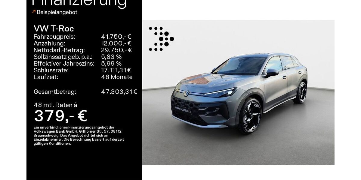 VW T-Roc 2.900 km 41.750 &euro; Büdingen 63654