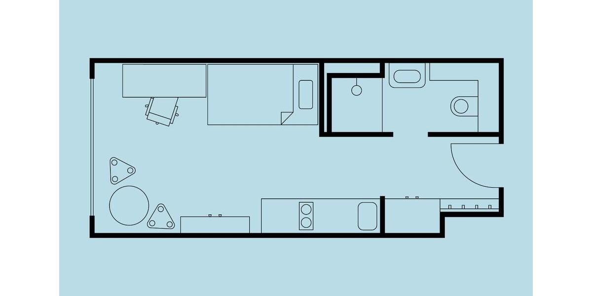 Etagenwohnung Frankfurt am Main Gallus - 1 Zimmer, 19 m&sup2;, 654&euro; | Angebot:24980374