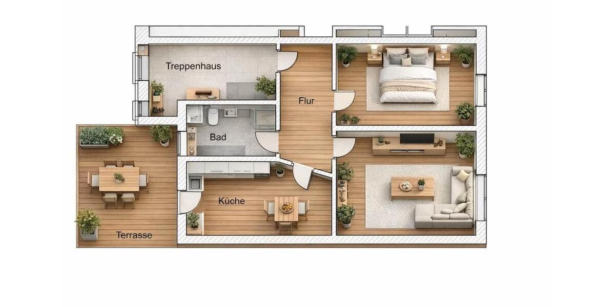 Etagenwohnung Neu-Isenburg Isenburg - 2 Zimmer, 75 m&sup2;, 1.250&euro; | Angebot:25918762