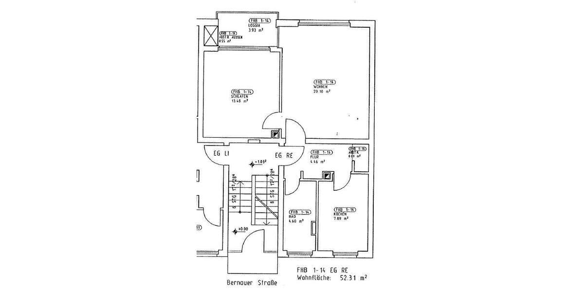 Etagenwohnung Maintal Hochstadt - 2 Zimmer, 52 m&sup2;, 195.000&euro; | Angebot:25737585