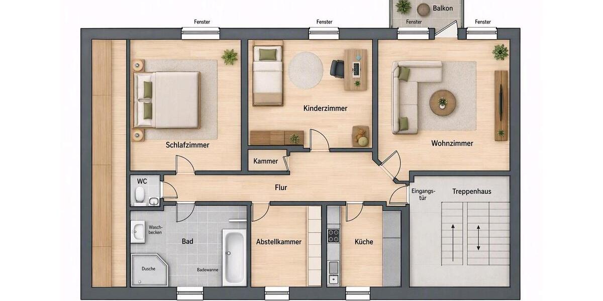 Etagenwohnung Oberursel (Taunus) - 3 Zimmer, 83 m&sup2;, 1.400&euro; | Angebot:27625266