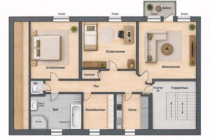 Wohnung Oberursel (Taunus) - 3 Zimmer, 83 m&sup2;, 1.400&euro; | Angebot:27625266