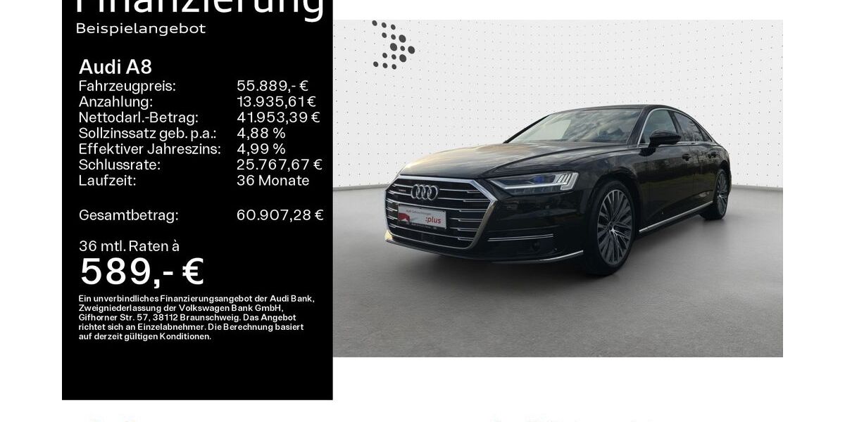 Audi A8 70.500 km 54.869 &euro; Hanau 63452